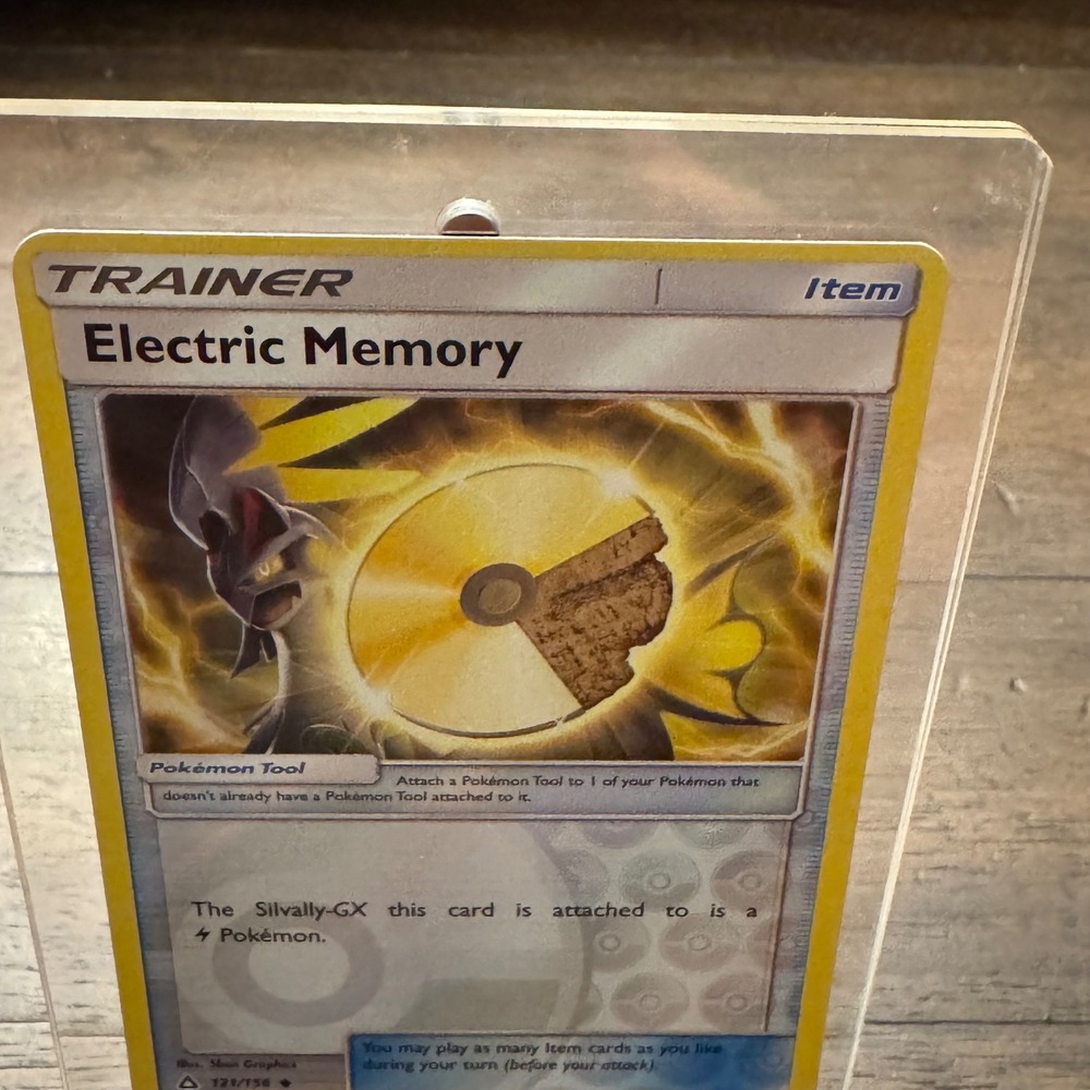 Pokemon Electric Memory Trainer Card Ultra Prism 121/156 Silver Yellow Tool - Picture 2 of 6